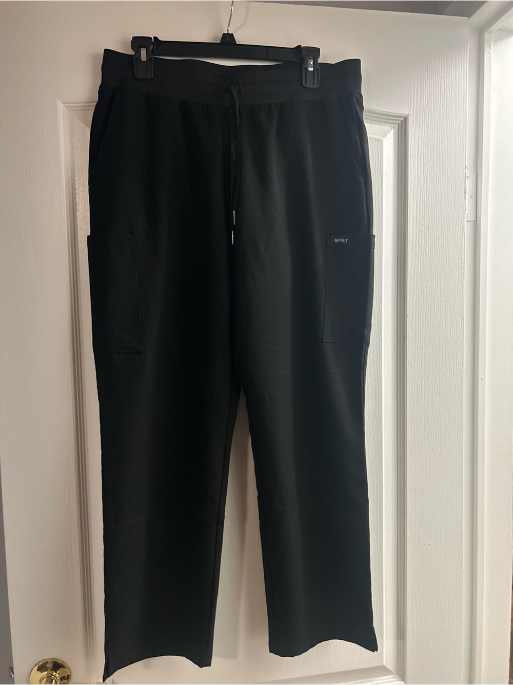 Black Relaxed Cargo Joggers with Drawstring Waist